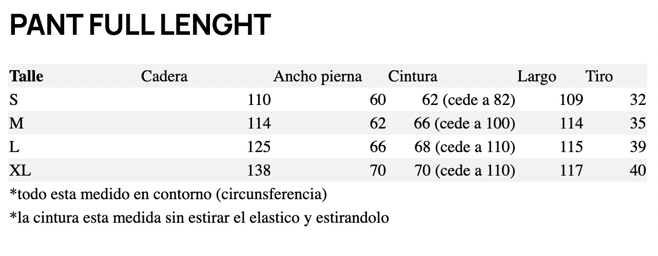 Guia de talles